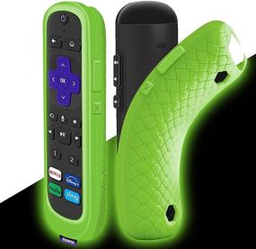 img 4 attached to 📺 Roku Voice Remote Pro Silicon Case - Waterproof, Elastic, & Green Glow-in-the-Dark Protective Cover for Roku Pro Remote