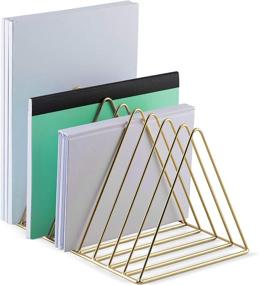 img 4 attached to Mindspace Gold Wire Collection: Desk 📚 File Organizer, Mail Sorter, Book Holder & More!