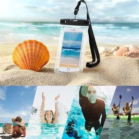 img 3 attached to 📱 LENPOW Universal Waterproof Case (2-Pack): IPX8 Clear Phone Pouch for iPhone 12/11/XS/XR/8/7, Samsung Galaxy S21/S20/Note, Google HTC OnePlus (up to 6.9")