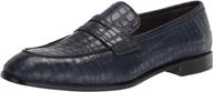 donald pliner penny loafer indigo logo