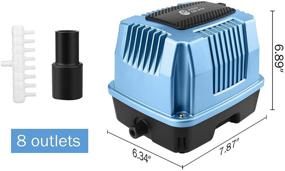 img 1 attached to 🔊 AquaMiracle AP40 Air Pump: High-Performance Linear Air Pump for Ponds, Aquariums, Hydroponics and More