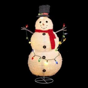 img 1 attached to Kurt Adler 48-Inch Lighted Collapsible Snowman: A Festive Delight!