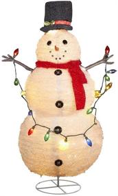 img 2 attached to Kurt Adler 48-Inch Lighted Collapsible Snowman: A Festive Delight!