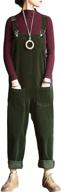 👩 lentta corduroy overall jumpsuits pockets - women's clothing for jumpsuits, rompers & overalls in brown s logo
