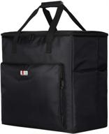 🖥️ bubm desktop computer carrying case: safely transport tower pc, monitor (up to 24"), keyboard, and accessories in padded nylon bag logo