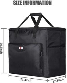 img 1 attached to 🖥️ BUBM Desktop Computer Carrying Case: Safely Transport Tower PC, Monitor (Up to 24"), Keyboard, and Accessories in Padded Nylon Bag