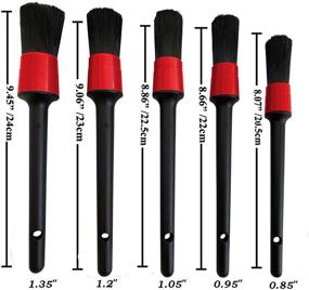 img 3 attached to 🚗 LUCKLYJONE 5-Piece Car Detailing Brush Kit - Perfect for Cleaning Car Interior, Exterior, Wheels, Leather, Engine & More!