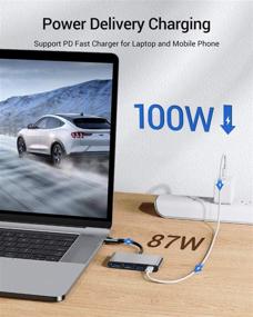 img 1 attached to MacBook USB C Hub Adapter with 3 USB 3.0, PD3.0 Power Delivery – Compatible with MacBook Pro 2021-2016 13/15/16, 2021-2018 Mac Air, ChromeBook, and More