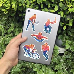 img 3 attached to 🌊 50pcs Waterproof Vinyl Stickers and Decals for Water Bottles, Laptop, Skateboard, Bikes - Perfect for Competitive Sports
