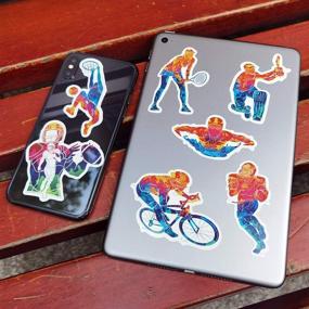 img 1 attached to 🌊 50pcs Waterproof Vinyl Stickers and Decals for Water Bottles, Laptop, Skateboard, Bikes - Perfect for Competitive Sports