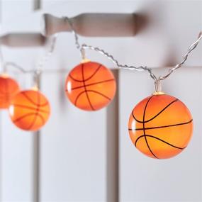 img 2 attached to 🏀 Illuminate Your Space with 10 Indoor LED Fairy String Lights - Basketball Theme, Battery Operated