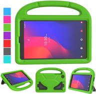 etopxizu kids case for alcatel joy tab 2 8 inch 2020: lightweight shockproof handle stand, green logo