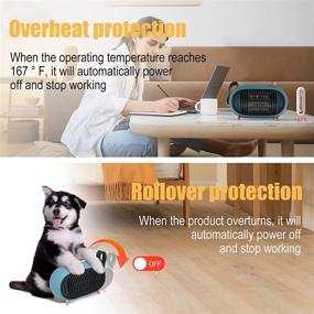 img 1 attached to 🔥 Metkiio Energy-Efficient Small Space Heater – Portable Mini Heater for Home and Office with Overheating Protection – Retro Heater for Bedroom, Camping Tent, RV Trailer, Green