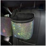 l-elf bling rhinestone car storage bag seat organizer backseat pockets trash container for women - ab color, ideal for improved seo logo