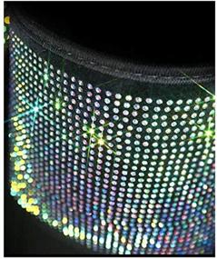img 1 attached to L-elf Bling Rhinestone Car Storage Bag Seat Organizer Backseat Pockets Trash Container for Women - AB Color, Ideal for Improved SEO