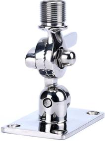 img 2 attached to 🛥️ Premium Stainless Steel Marine VHF Antenna Base Mount for Boats - Amarine Made