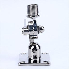 img 1 attached to 🛥️ Premium Stainless Steel Marine VHF Antenna Base Mount for Boats - Amarine Made