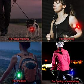 img 1 attached to 🔦 LED Safety Light Set - Clip-on Flashing Strobe Lights for Runners, Dog Walking, Biking - High Visibility Accessories for Helmets, Reflective Gear, and Bike Tail Light