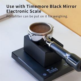 img 1 attached to 🔒 Premium Timemore Portafilter Stand Espresso Coffee Tamper Mat: Stainless Steel with Silicone Coating