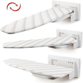 img 4 attached to 🔥 uyoyous Ironing Boards: Space-Saving Wall Mounted 13 x 37 Inch Ironing Board - Swivel 180° Hanger for Home Laundry Room with Manual
