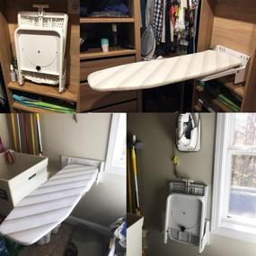 img 1 attached to 🔥 uyoyous Ironing Boards: Space-Saving Wall Mounted 13 x 37 Inch Ironing Board - Swivel 180° Hanger for Home Laundry Room with Manual