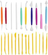 🎨 универсальные инструменты afunta для лепки из глины - 10 шт. пластиковых моделирующих инструментов разных цветов для лепки из глины и 14 шт. наборов желтых инструментов. логотип