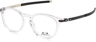 ox8105 pitchman eyeglass frame clear logo