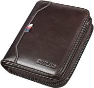 huanlang wallet blocking wallets leather men's accessories for wallets, card cases & money organizers logo