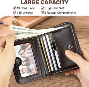 img 2 attached to HUANLANG Wallet Blocking Wallets Leather Men's Accessories for Wallets, Card Cases & Money Organizers