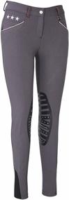 img 2 attached to 🌟 Stylish Equine Couture Ladies Stars & Stripes Silicone Knee Patch Breeches: Enhance Your Ride!