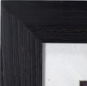 img 1 attached to Malden 11x14 Distressed Wood Picture Frame: Display 8x10 Photos, Black