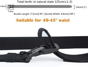 img 1 attached to 🎯 Longwu Military Tactical Belt: Nylon Canvas Webbing, Magnetic Quick-Release Buckle [1/2 Packs] - Explore Now!