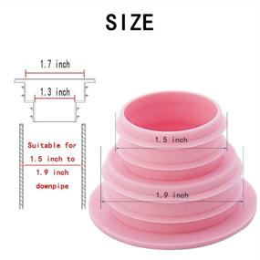 img 1 attached to Versatile 5Pcs Drain Pipe Sewer Seal Rings: Deodorant Silicone Ring 🚿 for Bathroom, Kitchen, Laundry - Multipurpose Pipe Connector for Washing Machine Drain