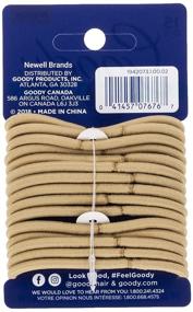 img 1 attached to Blonde Goody Ouchless Braided Elastics, 4 mm, 15 Count