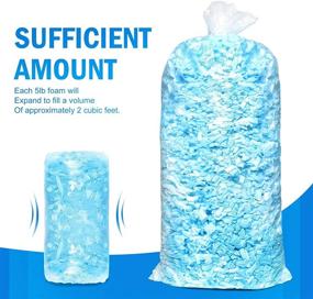 img 2 attached to 🪑 COYMOS Shredded Memory Foam Filling: Gel-Infused 10 lb Refill for Bean Bags, Poufs, Pillows, Dog Beds, Chairs, Cushions, and Crafts