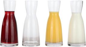 img 4 attached to 🍷 Lily's Home Mini Glass Wine Decanters - Ideal for Dinner Parties, Wine Tastings, and Gifts (10 oz. Each, Set of 4)