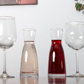 img 3 attached to 🍷 Lily's Home Mini Glass Wine Decanters - Ideal for Dinner Parties, Wine Tastings, and Gifts (10 oz. Each, Set of 4)