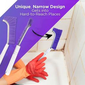 img 1 attached to 🧽 Efficiently Clean Narrow Spaces and Hard-to-Reach Corners with Fuller Brush Shower Track & Grout Brush - Heavy Duty Scrubbing Tool with Stiff Bristles
