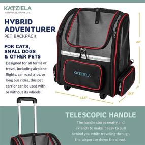 img 2 attached to Katziela Wheeled Pet Carrier Backpack