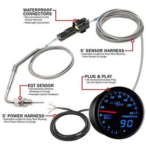 img 3 attached to MaxTow Double Pyrometer Exhaust Temperature Interior Accessories for Gauges