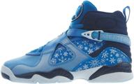 cobalt blaze air jordan 8 retro: stylish big kid's shoe by nike - 305368-400 logo