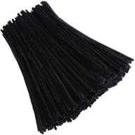 🎃 caydo 400 black chenille stems, 6mm x 12inch, ideal for halloween diy crafts and decorations logo