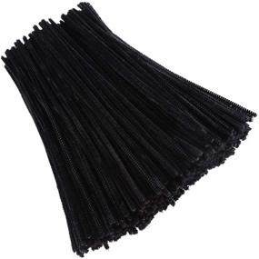 img 4 attached to 🎃 Caydo 400 Black Chenille Stems, 6mm x 12inch, Ideal for Halloween DIY Crafts and Decorations