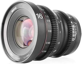 img 2 attached to 🎥 Meike 16mm T2.2 MFT Mount Cinema Lens for M43 Micro Four Thirds Cameras and BMPCC 4K Cinema Camera - Manual Focus, Wide Angle Fixed Prime