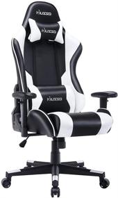 img 4 attached to Panther Embroidery Musso Gaming Chair - Heavy Duty Adjustable Esports Computer Chair for Adults, Racing Video Game Chair with Large Size PU Leather, High-Back Executive Office Chair (White)