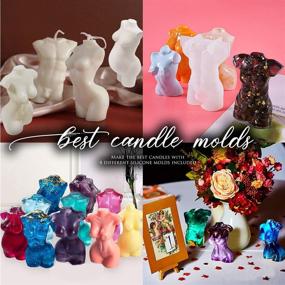 img 1 attached to 🕯️ Zongarden All-in-One Candle Making Kit - Candle Molds with Silicone Body Mold, Soy Wax, Wick Supplies, Dried Flowers, Tool Set - Art & Craft Kits for Adults - Unique DIY Gifts - Mold for Resin Soap