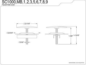 img 1 attached to 🚰 Kingston Brass Gourmet Scape SC1008 Studio Accessory Faucet Hole Cover for Kitchen Sink in Brushed Nickel, 2" Diameter