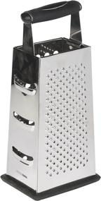 img 1 attached to 🧀 High-Quality 10-Inch Box Cheese Grater with 4 Sides (DURABLE STAINLESS STEEL) - Comfortable Ergonomic Handle and Non-Slip Base - Ideal for Grating Cheese, Fruits, Veggies, Chocolates, and More!