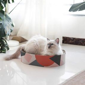 img 1 attached to 🐱 ComSaf MSBC Cat Scratcher Cardboard – Corrugated Scratch Pad for Furniture Protection and Training – Cat Scratcher Lounge Bed and Toy