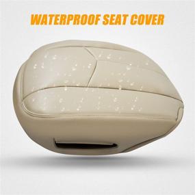 img 1 attached to 🚗 Compatible Driver Bottom Replacement Leather Seat Cover for 2003-2006 Chevrolet Tahoe Suburban, GMC Yukon, and 2005-2006 Chevy Avalanche (Shale/Tan)